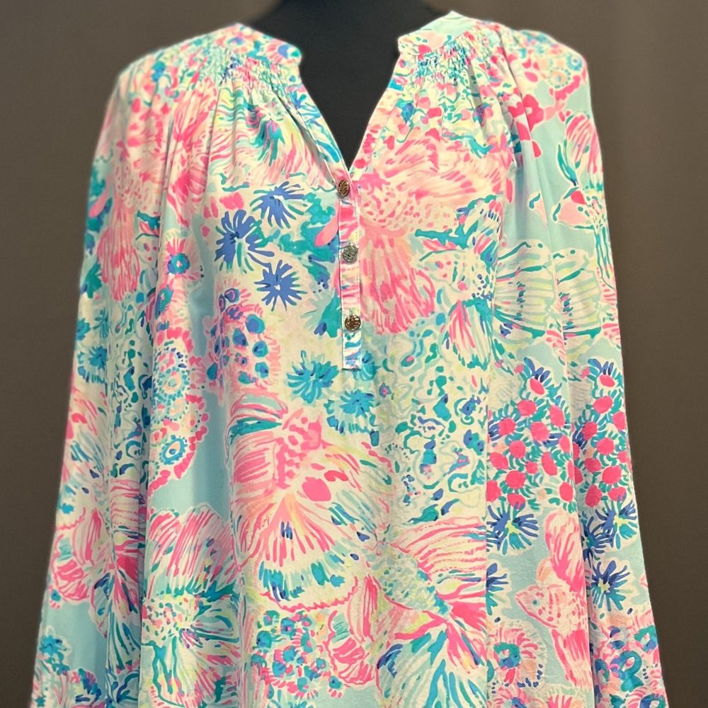 Lilly Pulitzer Elsa Blouse – Pink Gypsea – Size Large
